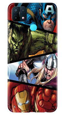 Avengers Superhero Mobile Back Case for Oppo A15  (Design - 124)