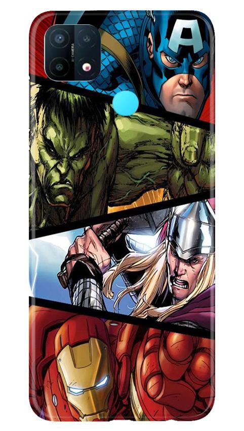 Avengers Superhero Case for Oppo A15  (Design - 124)