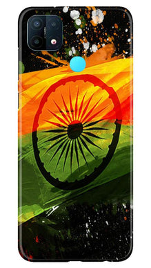 Indian Flag Mobile Back Case for Oppo A15  (Design - 137)