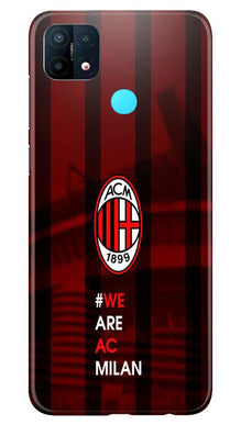 AC Milan Mobile Back Case for Oppo A15  (Design - 155)