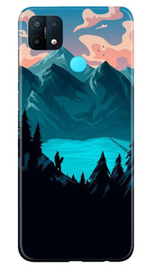Mountains Mobile Back Case for Oppo A15 (Design - 186)