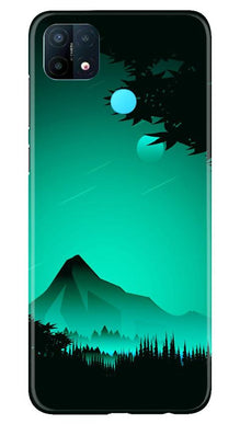 Moon Mountain Mobile Back Case for Oppo A15 (Design - 204)
