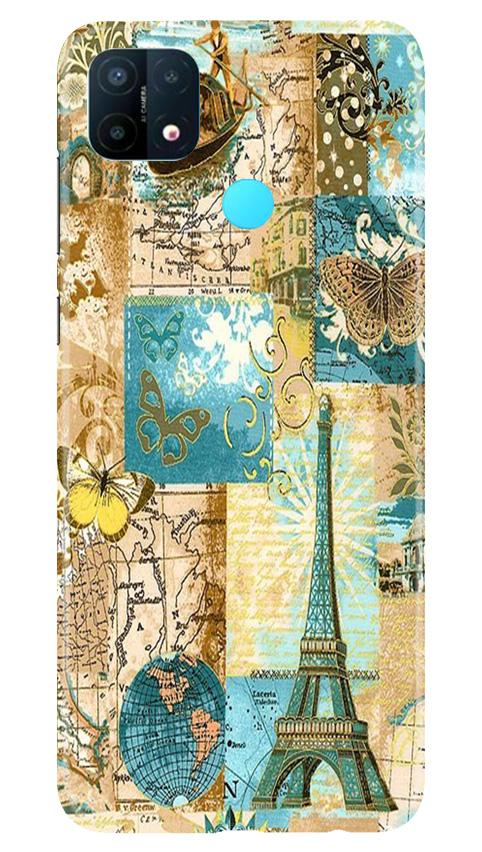 Travel Eiffel Tower Case for Oppo A15 (Design No. 206)