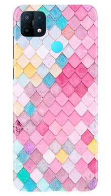 Pink Pattern Mobile Back Case for Oppo A15 (Design - 215)