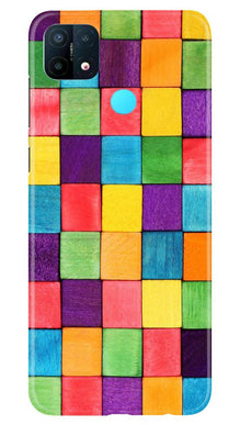 Colorful Square Mobile Back Case for Oppo A15 (Design - 218)
