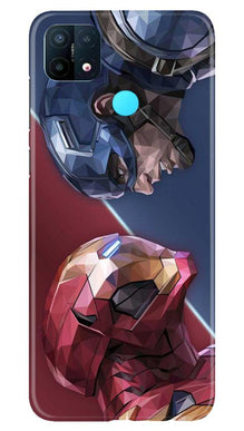 Ironman Captain America Mobile Back Case for Oppo A15 (Design - 245)