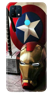 Ironman Captain America Mobile Back Case for Oppo A15 (Design - 254)