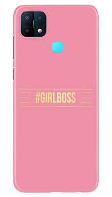 Girl Boss Pink Mobile Back Case for Oppo A15 (Design - 263)
