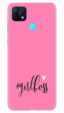 Girl Boss Pink Mobile Back Case for Oppo A15 (Design - 269)