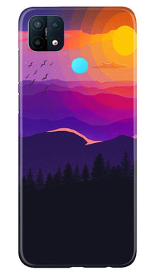 Sun Set Mobile Back Case for Oppo A15 (Design - 279)