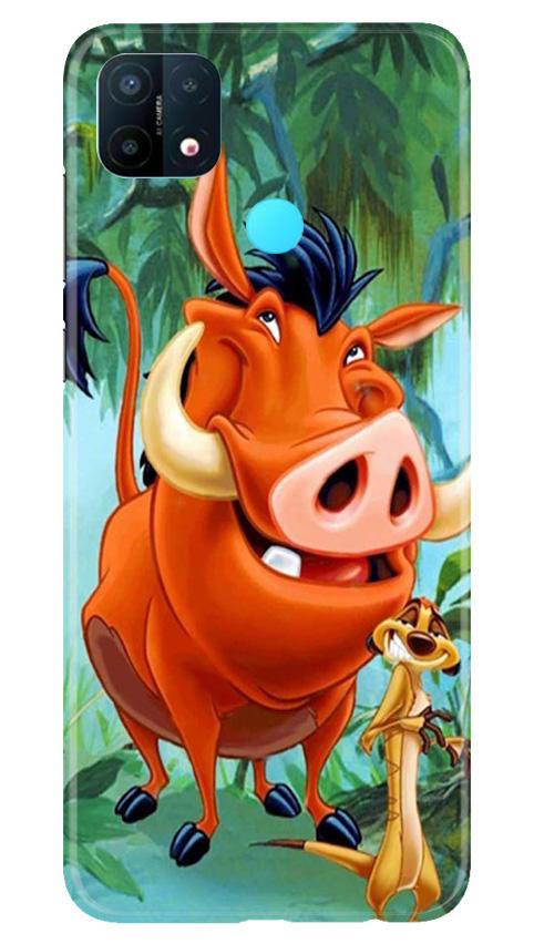 Timon and Pumbaa Mobile Back Case for Oppo A15 (Design - 305)