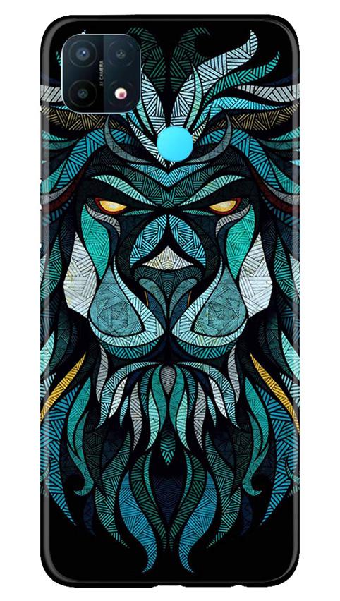 Lion Mobile Back Case for Oppo A15 (Design - 314)