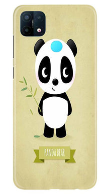 Panda Bear Mobile Back Case for Oppo A15 (Design - 317)