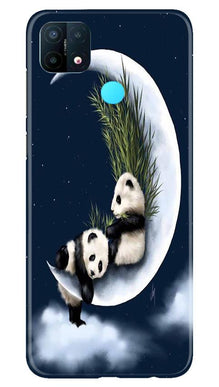 Panda Moon Mobile Back Case for Oppo A15 (Design - 318)