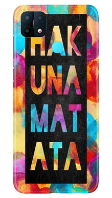 Hakuna Matata Mobile Back Case for Oppo A15 (Design - 323)