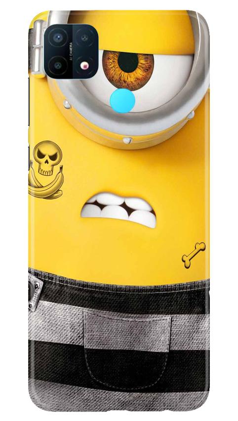 Minion Mobile Back Case for Oppo A15 (Design - 324)