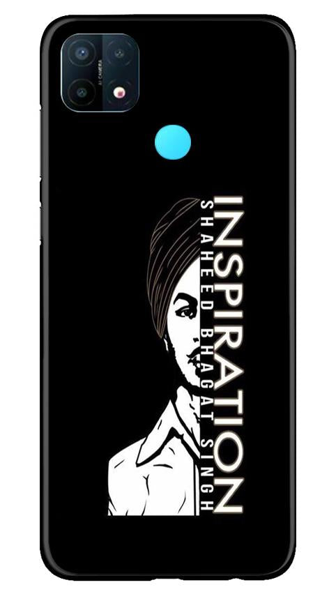 Bhagat Singh Mobile Back Case for Oppo A15 (Design - 329)