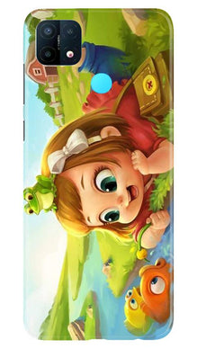 Baby Girl Mobile Back Case for Oppo A15 (Design - 339)