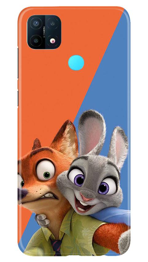 Cartoon Mobile Back Case for Oppo A15 (Design - 346)
