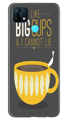 Big Cups Coffee Mobile Back Case for Oppo A15 (Design - 352)