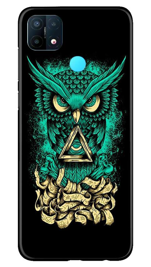 Owl Mobile Back Case for Oppo A15 (Design - 358)