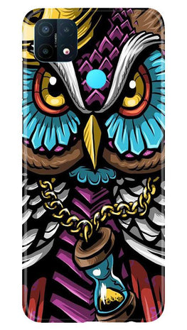 Owl Mobile Back Case for Oppo A15 (Design - 359)