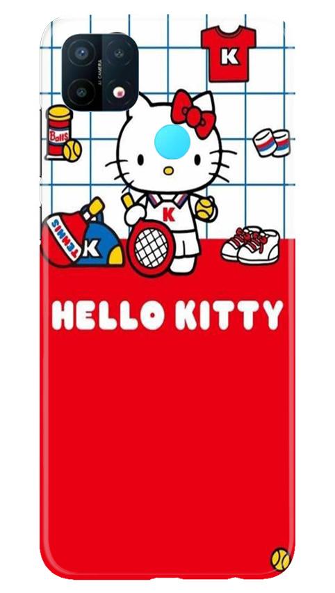 Hello Kitty Mobile Back Case for Oppo A15 (Design - 363)
