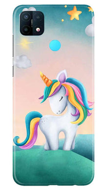 Unicorn Mobile Back Case for Oppo A15 (Design - 366)