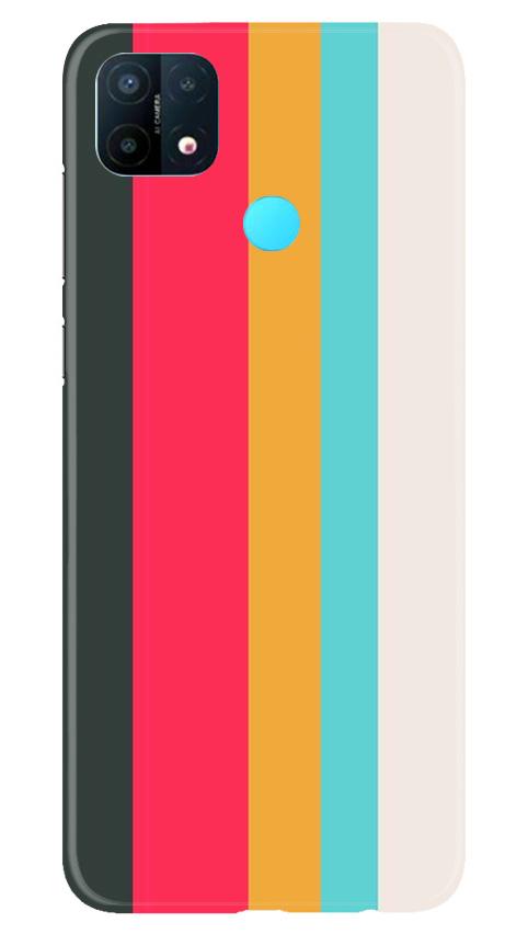 Color Pattern Mobile Back Case for Oppo A15 (Design - 369)