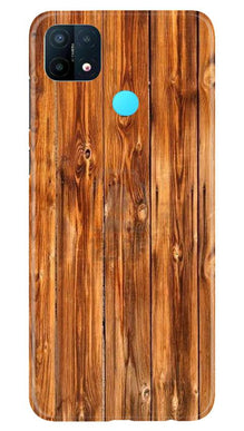 Wooden Texture Mobile Back Case for Oppo A15 (Design - 376)