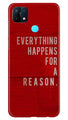Everything Happens Reason Mobile Back Case for Oppo A15 (Design - 378)