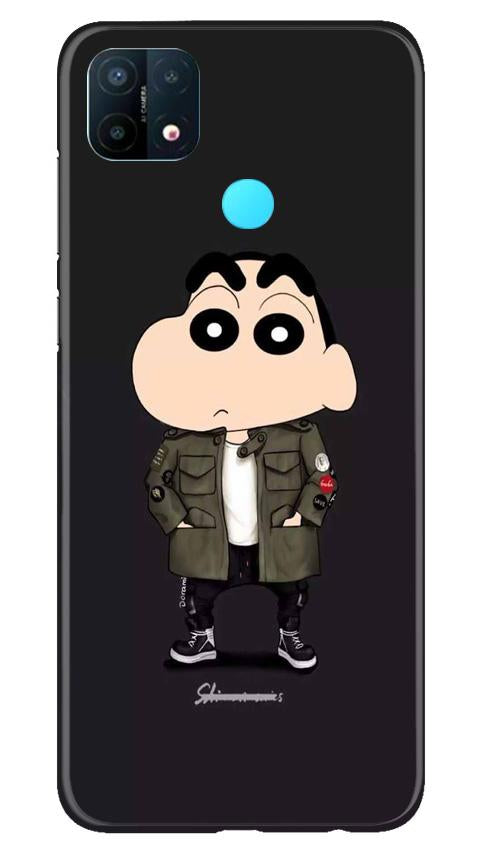 Shin Chan Mobile Back Case for Oppo A15 (Design - 391)