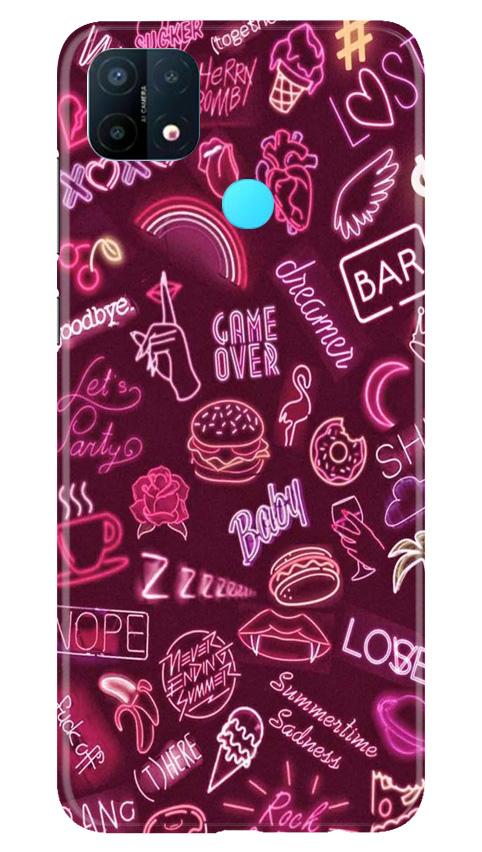 Party Theme Mobile Back Case for Oppo A15 (Design - 392)