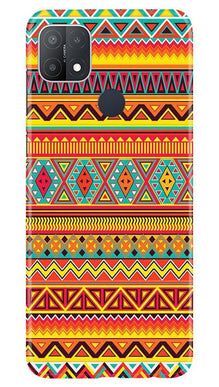 Zigzag line pattern Mobile Back Case for Oppo A15s (Design - 4)