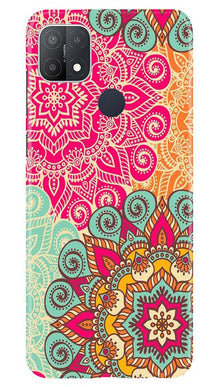 Rangoli art Mobile Back Case for Oppo A15s (Design - 6)