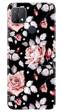 Pink rose Mobile Back Case for Oppo A15s (Design - 12)