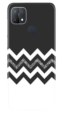 Black white Pattern2Mobile Back Case for Oppo A15s (Design - 83)