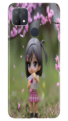 Cute Girl Mobile Back Case for Oppo A15s (Design - 92)