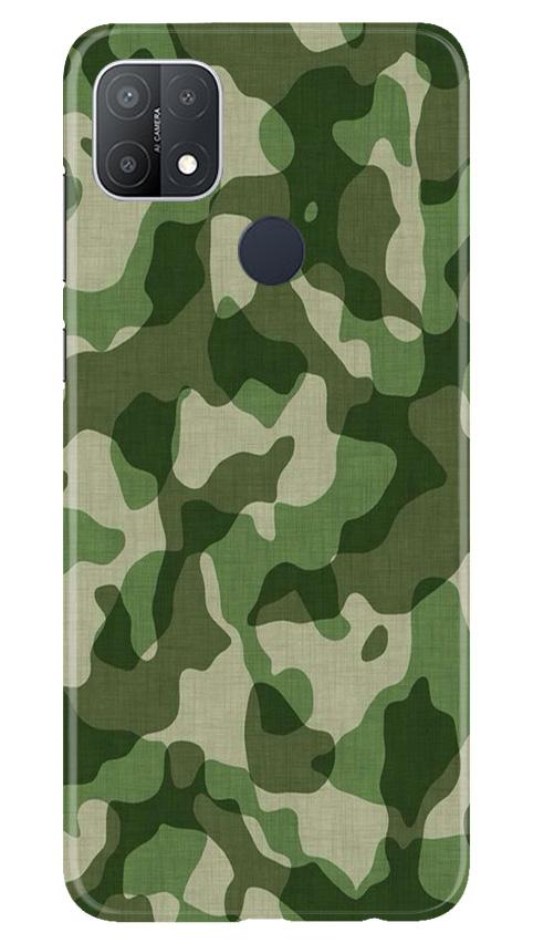 Army Camouflage Case for Oppo A15s  (Design - 106)