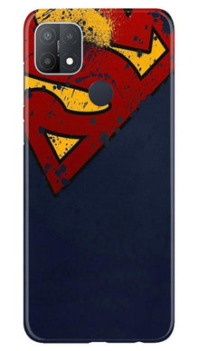 Superman Superhero Mobile Back Case for Oppo A15s  (Design - 125)
