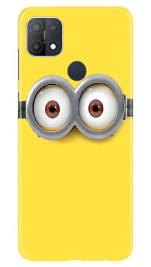 Minions Mobile Back Case for Oppo A15s  (Design - 128)