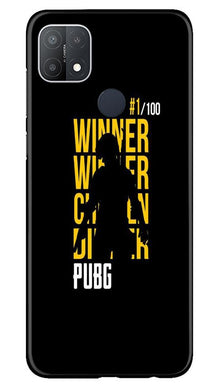 Pubg Winner Winner Mobile Back Case for Oppo A15s  (Design - 177)