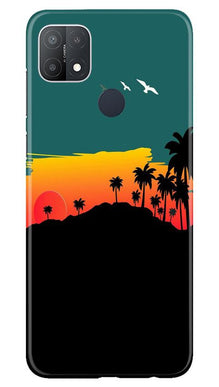 Sky Trees Mobile Back Case for Oppo A15s (Design - 191)