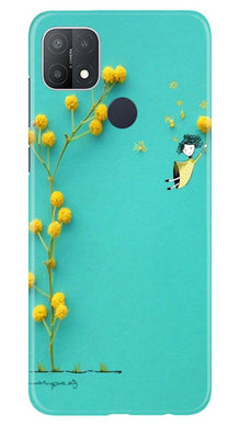 Flowers Girl Mobile Back Case for Oppo A15s (Design - 216)