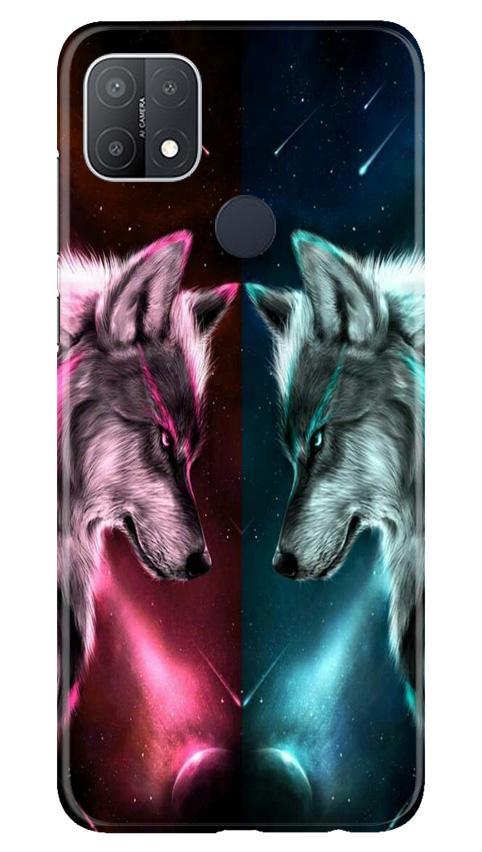 Wolf fight Case for Oppo A15s (Design No. 221)