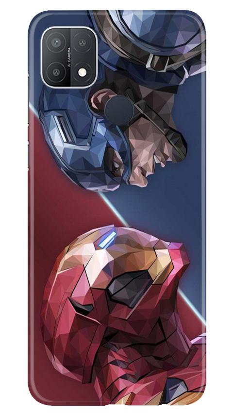 Ironman Captain America Case for Oppo A15s (Design No. 245)