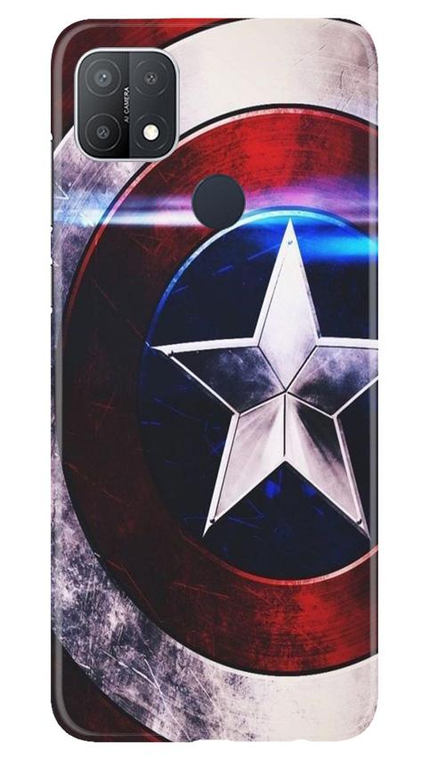 Captain America Shield Case for Oppo A15s (Design No. 250)