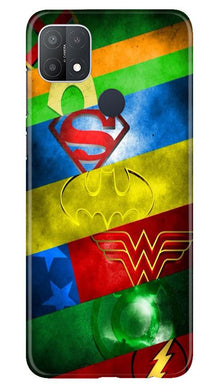 Superheros Logo Mobile Back Case for Oppo A15s (Design - 251)