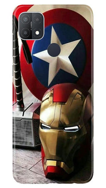 Ironman Captain America Mobile Back Case for Oppo A15s (Design - 254)