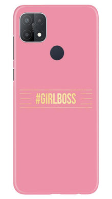 Girl Boss Pink Mobile Back Case for Oppo A15s (Design - 263)